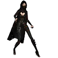 Modern game character female chivalrous man 3d model