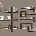 Nordic Style Bookshelf Storage Rack 3d model
