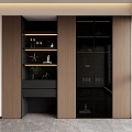 Modern Italian Glass Wine Cabinet Decorative Cabinet Entrance Cabinet Storage Cabinet 3d model