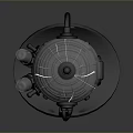 Futuristic Tactical Helmet Weapon With Sensor And Aiming Device