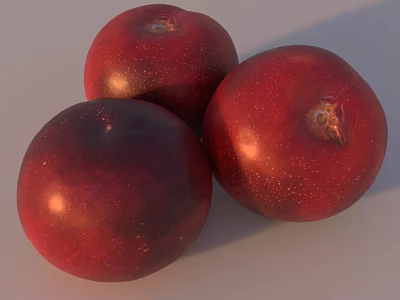 plum fruit 3d model