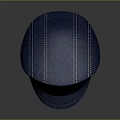 Stylish Blue Denim Hat With Stitched Details And Curved Brim Design