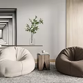 Modern Casual Sofa Combination Lazy Sofa Combination 3d model