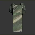Green and black marbled rifle with mineral texture on smooth black surface showing modern appearance