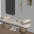 Modern shoe changing stool 3d model