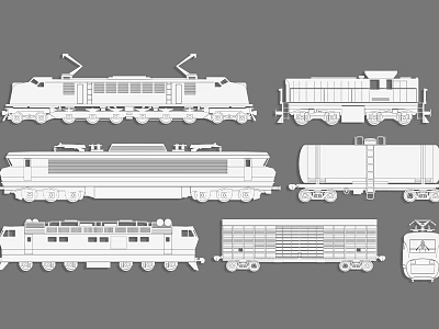 EMU train high-speed rail high-speed train bullet train rail speed harmony number EMU suspension maglev train passenger vehicle 3d model