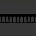 Black Metal Hardware Tool with Long Structure and Multiple Holes for Fixing