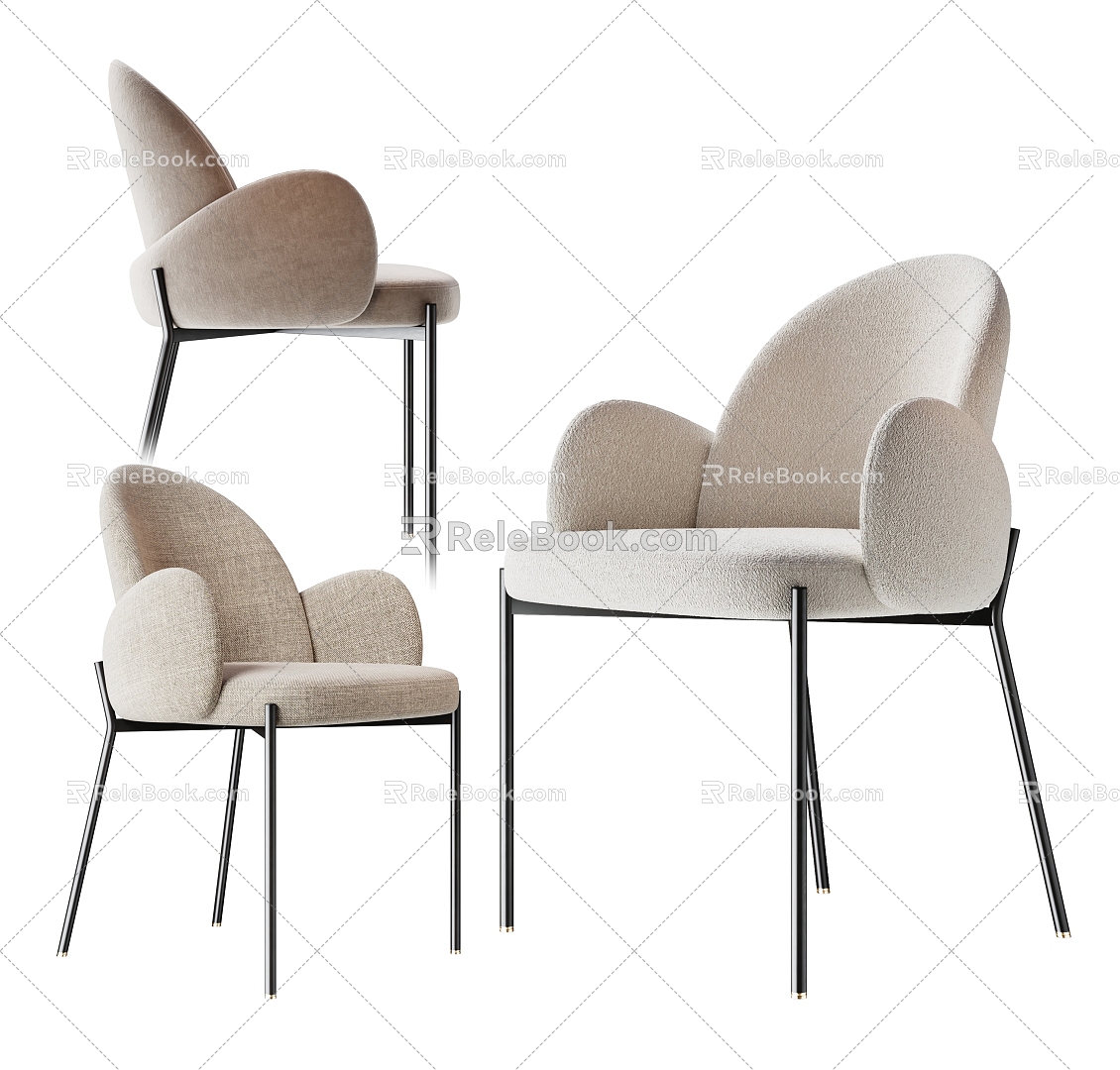 Modern Minotti Dining Chair 3d model