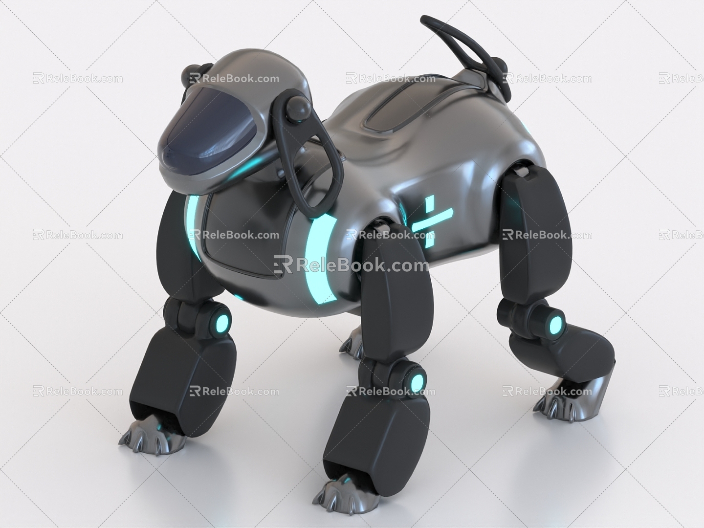 robot dog mechanical dog quadruped robot intelligent robot 3d model