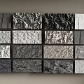 Background Wall Design With Various Textures And Different Material Samples 3d model