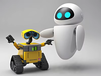 The robot Wally Eva 3d model The robot Wally Eva 3d model