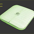 White Square Shaped Computer Network Device With Green Indicator Light And ECLOUD Logo 3d model