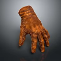 Durable Vintage Handcrafted Leather Glove With Stitched Details And Classic Design