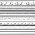 Different Styles of Ornamental Gypsum Molding with Detailed Patterns for Interior Design