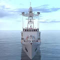 modern naval minesweeper 3d model