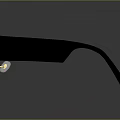 Elegant Modern Jewelry Eyewear With Gold Frame Black Accents And Clear Lenses