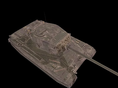 Modern Military Vehicle Armored Tank Featuring Main Cannon And Detailed Structure 3d model