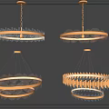 Modern Chandeliers Featuring Circular Shapes Crystal Details Metal Chains and Soft Illumination for Home Decoration