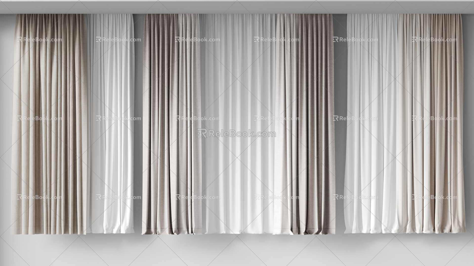 Curtains 3d model