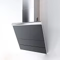 Modern Kitchen Range Hood Appliance With Stainless Steel Black Silver Sleek Design