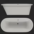 Modern Bathtub Bathroom Interior Design With Chrome Faucet And Showerhead