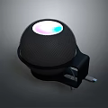 Modern Spherical Bluetooth Speaker With Mesh Surface Colorful Top Light And Plug Base 3d model