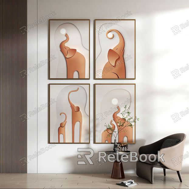 Modern Animal Painting Decorative Painting model