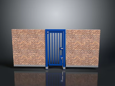 industrial door industrial entrance industrial metal door metal industrial door steel gate big iron gate 3d model