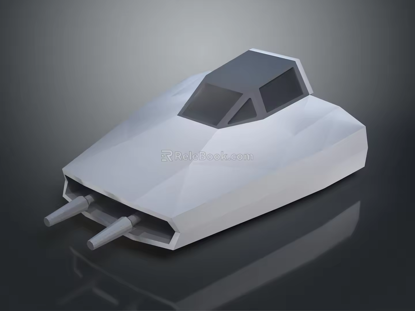 Turret Turntable Railgun Sci-fi Tower Defense Game Tower Defense Sci-fi Turret Game Turret Game Battery 3d model