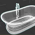 Copper Freestanding Bathtub With Polished Faucet For Elegant Bathroom Interior Design