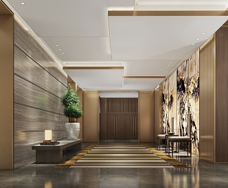 Modern Front Hall Ballroom Front Hall 3d model