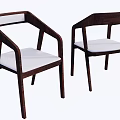 Elegant Modern Single Chair Design With Wooden Frame And White Cushion