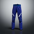 Blue Athletic Pants With White GRP And GRIDIRON Lettering Design 3d model
