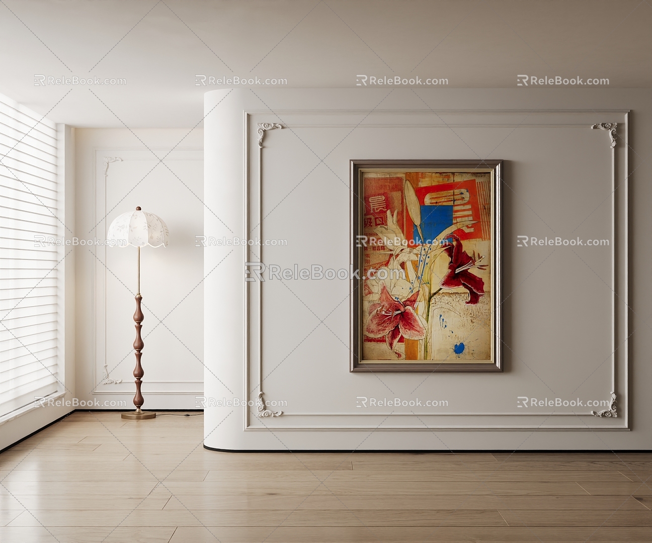 American decorative painting 3d model