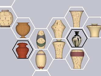 Chinese-style Ceramic Utensils Jewelry Ornaments Pottery Vase Storage Bottle Storage Bottle 3d model