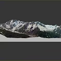 Stunning 3D Mountain Landscape with Snowy Peaks Glaciers and Green Valleys