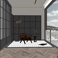 Modern Balcony Home Balcony 3d model
