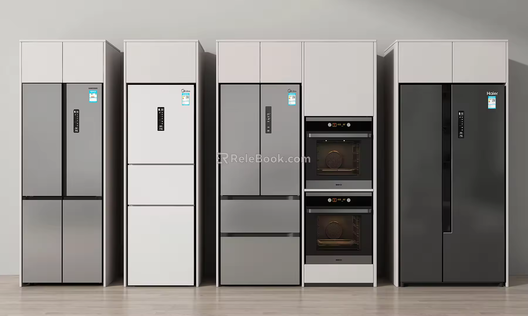 Modern refrigerator 3d model