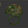 Tactical Camouflage Helmet With Adjustable Strap And Front Mounting Gear