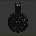 Industrial Style Black Metal Display Shelf With Gear Design For Retail Stores