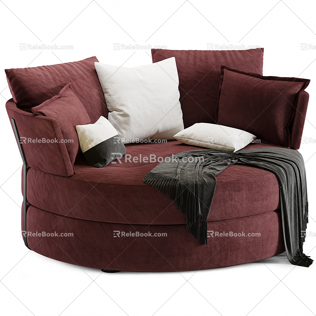 Mia Stanza fabric two-seat sofa 3d model