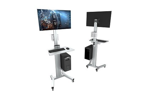 Modern bracket computer equipment mobile rack 3d model