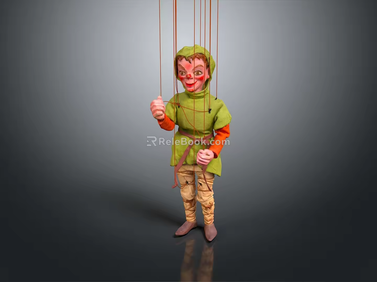 Robot puppet man string puppet machine puppet puppet woman hanging string puppet figure game character 3d model