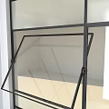Modern Casement Windows With White Frame And Glass Panels For Interior Ventilation