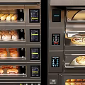 Kitchen Ovens Display With Multiple Layers And Baking Food From Different Angles 3d model