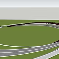Modern Pedestrian Bridge Design In Urban Park With Green Landscape And Walkway