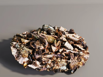 Reptile Scales with Irregular Shapes Brown Green White Colors and Natural Texture 3d model