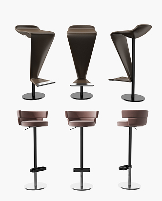 Modern Bar Chair Bar Chair Combination 3d model