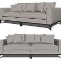 Modern double sofa 3d model