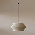 Quiet style cotton twine chandelier 3d model